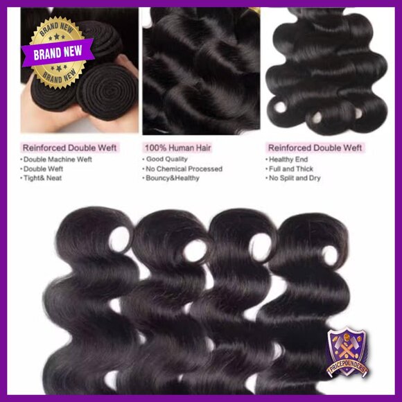 22 Inch Body Wave Human Hair Extensions 3 Bundles Brazilian Virgin
